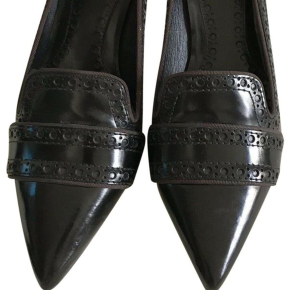 Tory Burch Shoes - TORY Burch Black leather Mid Heel Pumps Sz 9